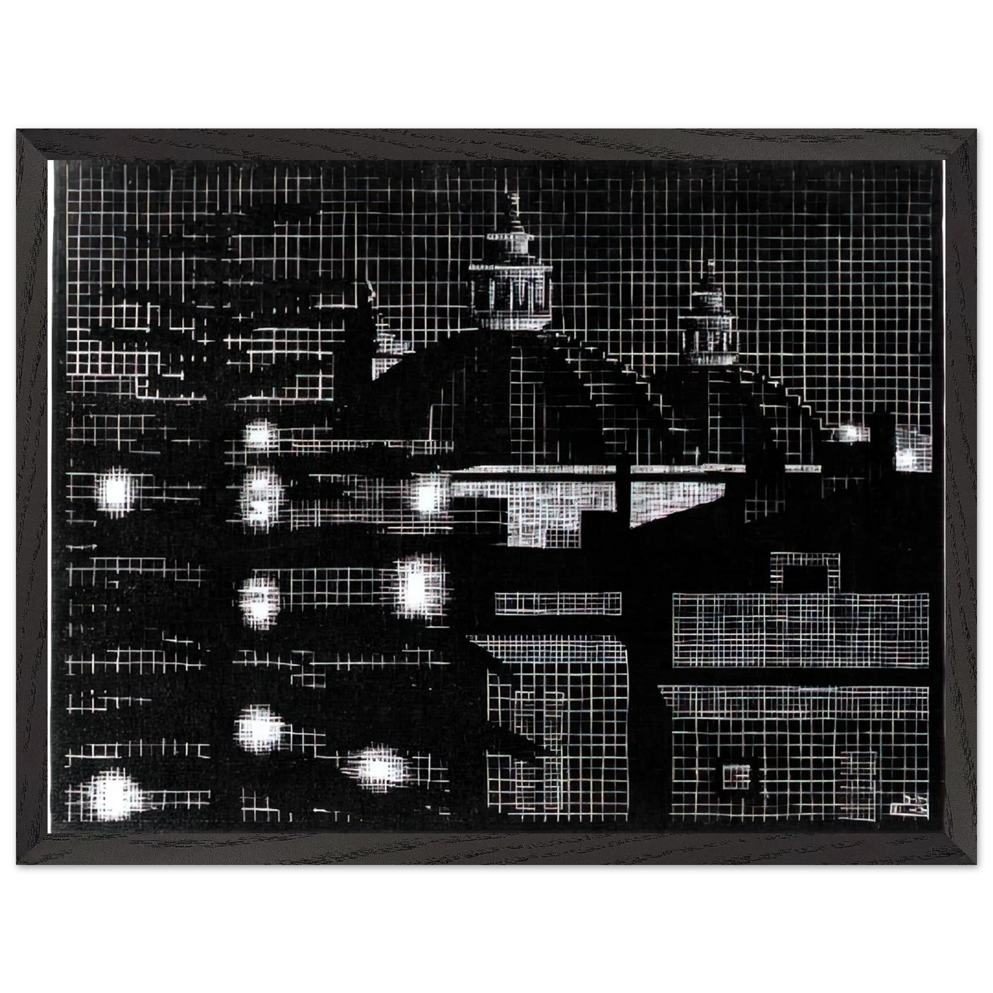 MC Escher - NOCTURNAL ROME 5 Wall Art - 60x80 cm / 24x32 inches - Fine Art Poster - -