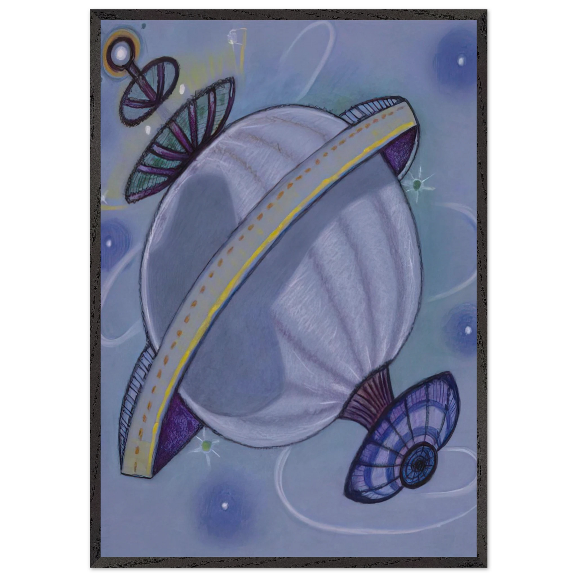 Viajeros Del Eter - 1988 - Maruja Mallo Framed Art Print – Black Wooden Frame - Default Title - -Framed Art Print