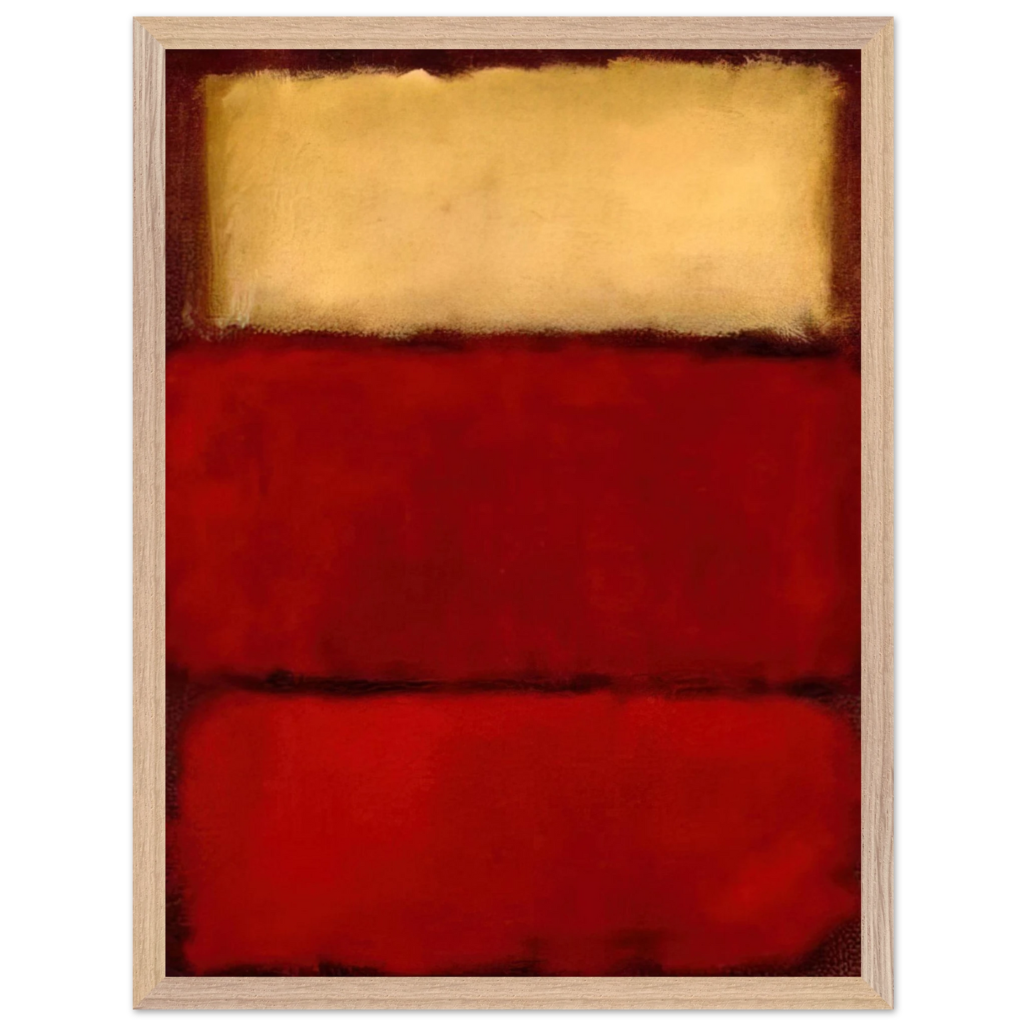 Mark Rothko - Red - 1964 Wall Art - 60x80 cm / 24x32 inches - Premium Wooden Framed Poster With Fine Art Paper - Black frame