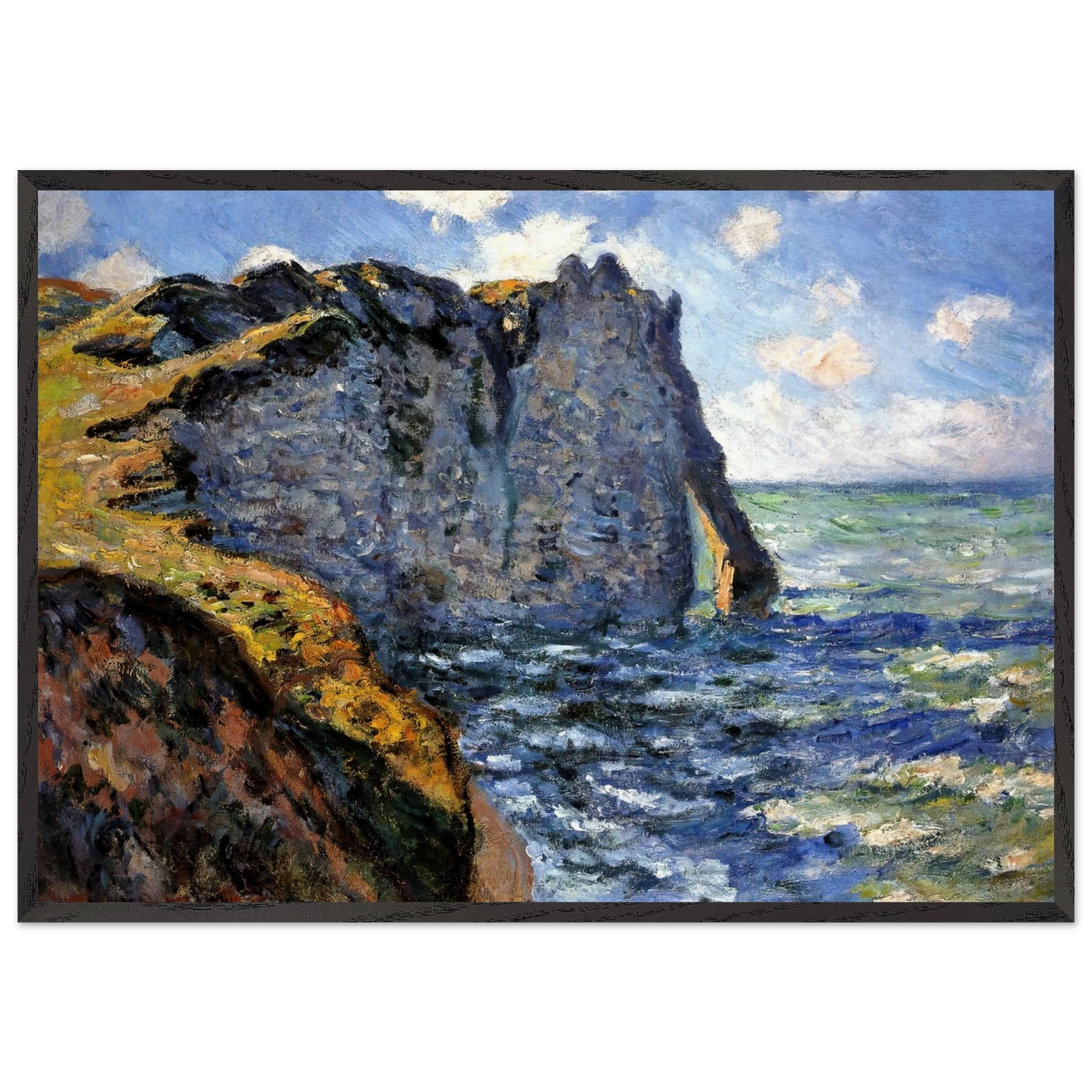 The Manneport - claude monet Framed Art Print – Black Wooden Frame - Default Title - -Framed Art Print