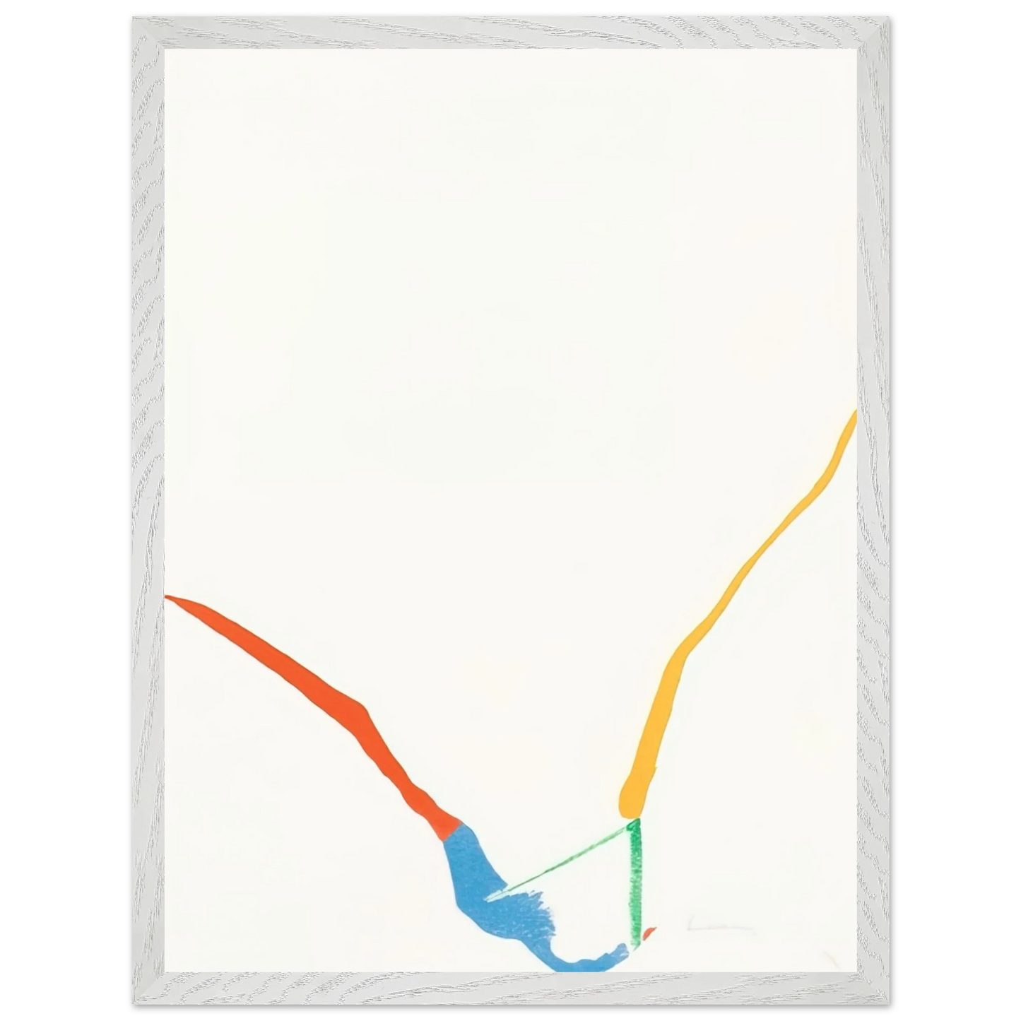 Helen Frankenthaler - What Red Lines Can Do - 1970 Wall art - 60x90 cm / 24x36 inches - Premium Wooden Framed Poster With Fine Art Paper - Black frame
