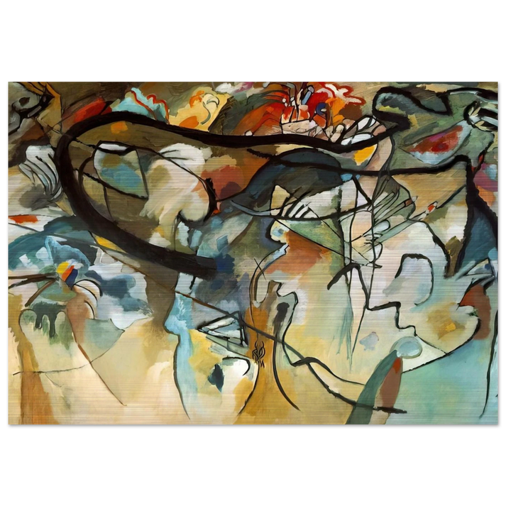 COMPOSITION V 1911 - Wassily Kandinsky Brushed Aluminum Print - 70x100 cm / 28x40 inches | Wassily Kandinsky Aluminum Print | Wassily Kandinsky Prints