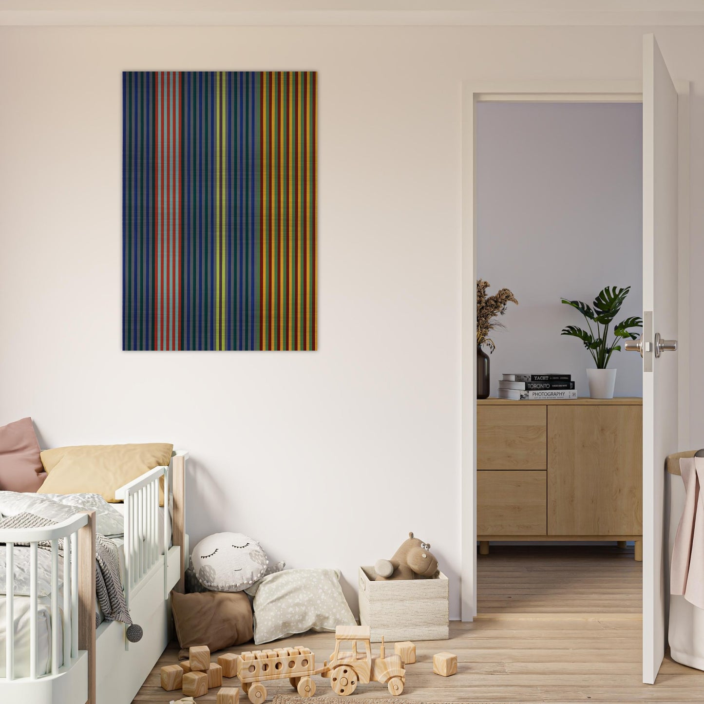 Split Beat - 1965 - Gene Davis Brushed Aluminum Print - 70x100 cm / 28x40 inches | Gene Davis Aluminum Print | Gene Davis Prints