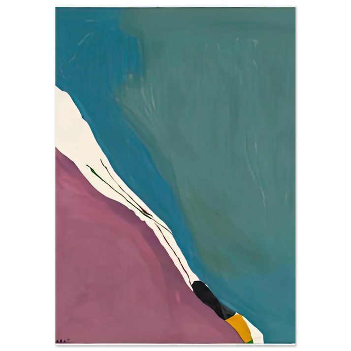 Helen Frankenthaler - Red Travels, 1971- Wall Art - 60x80 cm / 24x32 inches - Premium Wooden Framed Poster With Fine Art Paper-canvas - Black frame