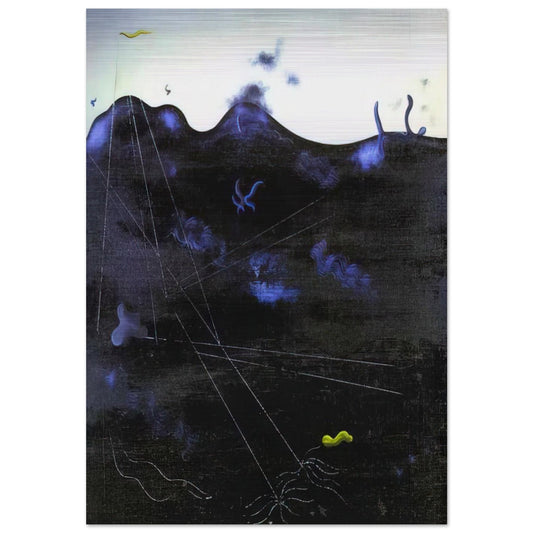 Blue Bed - Yves Tanguy Brushed Aluminum Print - 70x100 cm / 28x40 inches | Yves Tanguy Aluminum Print | Yves Tanguy Prints