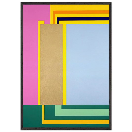 Bubble - 1998 - Peter Halley Framed Art Print – Black Wooden Frame - Default Title - -Framed Art Print