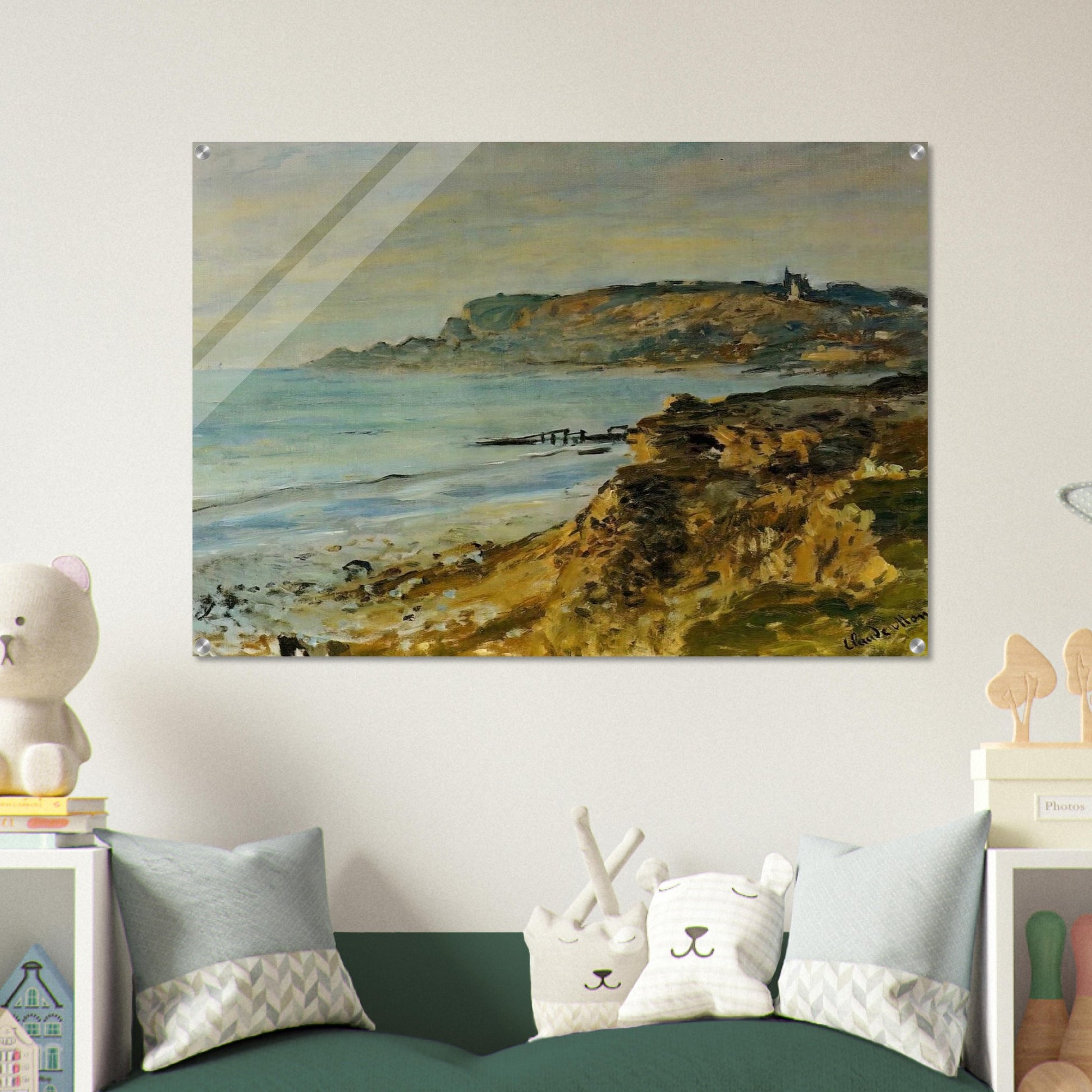 Cliff at Sainte-Adresse - claude monet Acrylic Print - 70x100 cm / 28x40″ inches