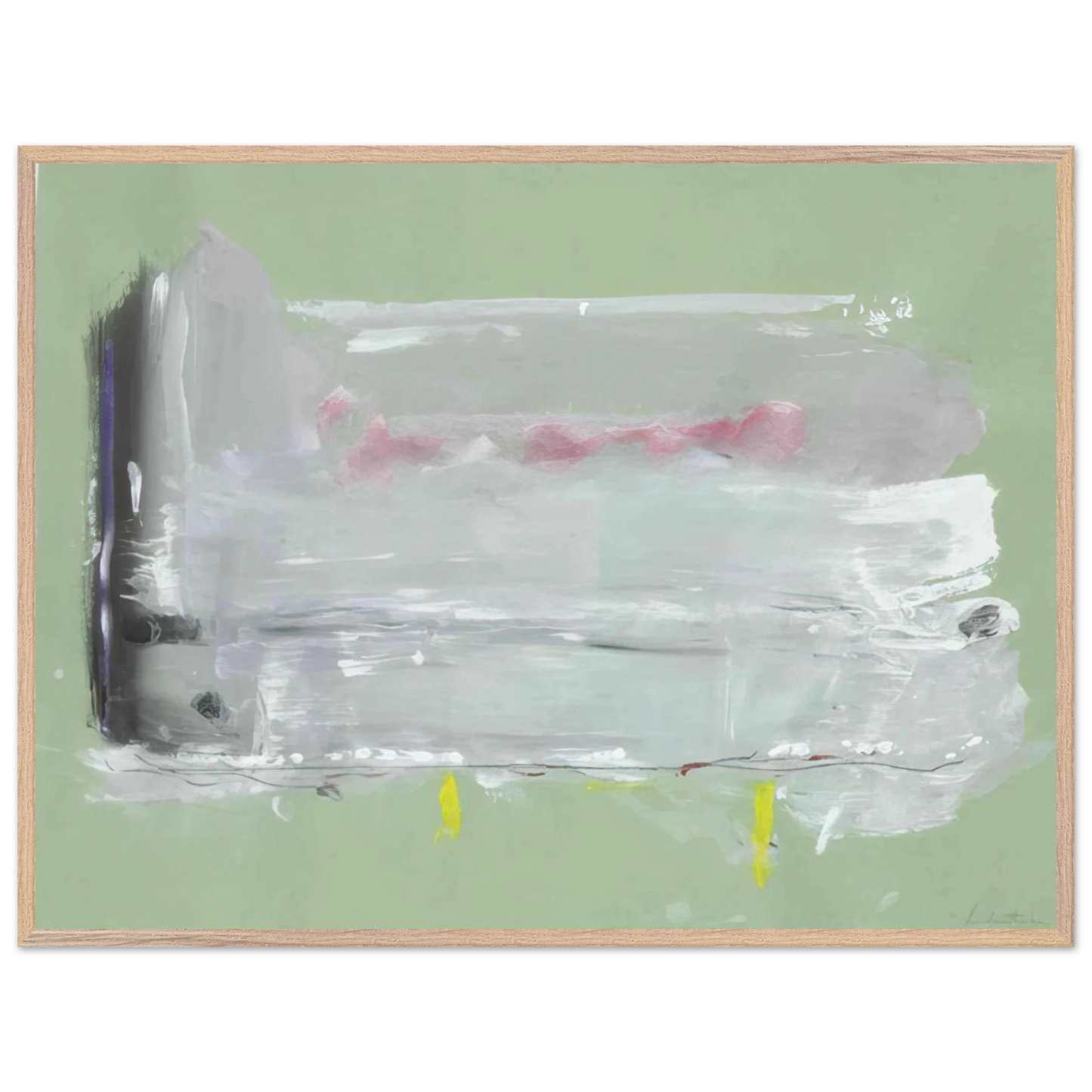 Helen Frankenthaler - Untitled - 1984 Wall art - A3 (29.7 x 42  cm) - Premium Wooden Framed Poster With Fine Art Paper - Black frame