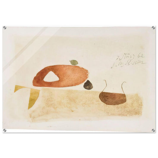 Komposition 7. März 62 - 1962 - Julius Bissier Acrylic Print - 70x100 cm / 28x40″ inches
