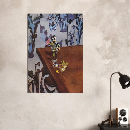 PANSIES ON A TABLE 1919 - Henri Matisse Brushed Aluminum Print - 70x100 cm / 28x40 inches | Henri Matisse Aluminum Print | Henri Matisse Prints