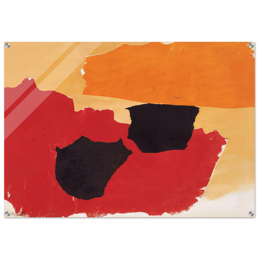 ORANGE RED BLACK 1962 - Esteban Vicente Acrylic Print - 70x100 cm / 28x40″ inches