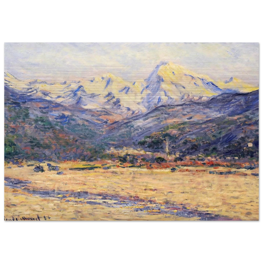 The Valley of the Nervia - claude monet Brushed Aluminum Print - 70x100 cm / 28x40 inches | claude monet Aluminum Print | claude monet Prints