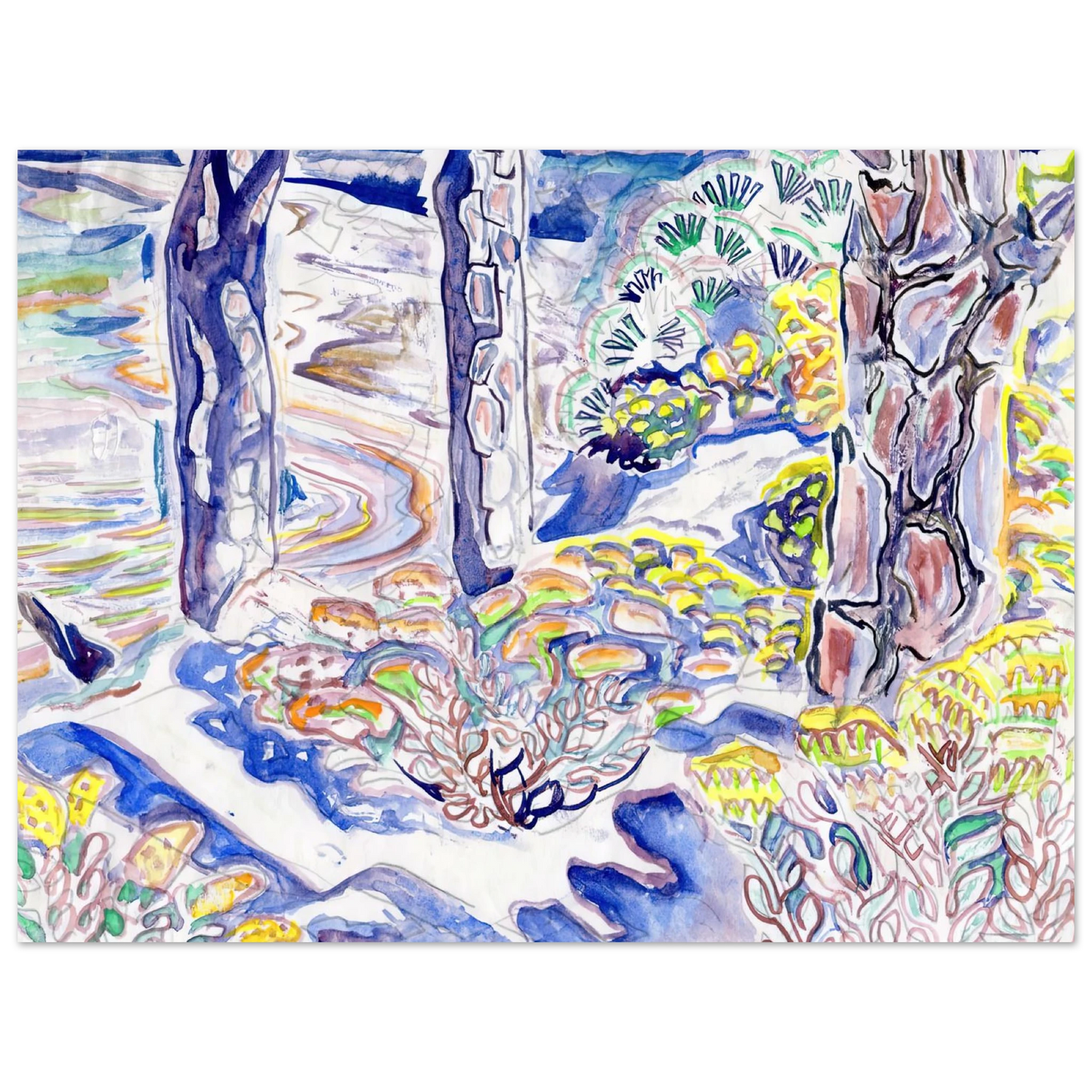 Walter Inglis Anderson - Walter Anderson Wall art - A1 (59.4 x 84.1  cm) - Premium Wooden Framed Poster With Fine Art Paper - White frame