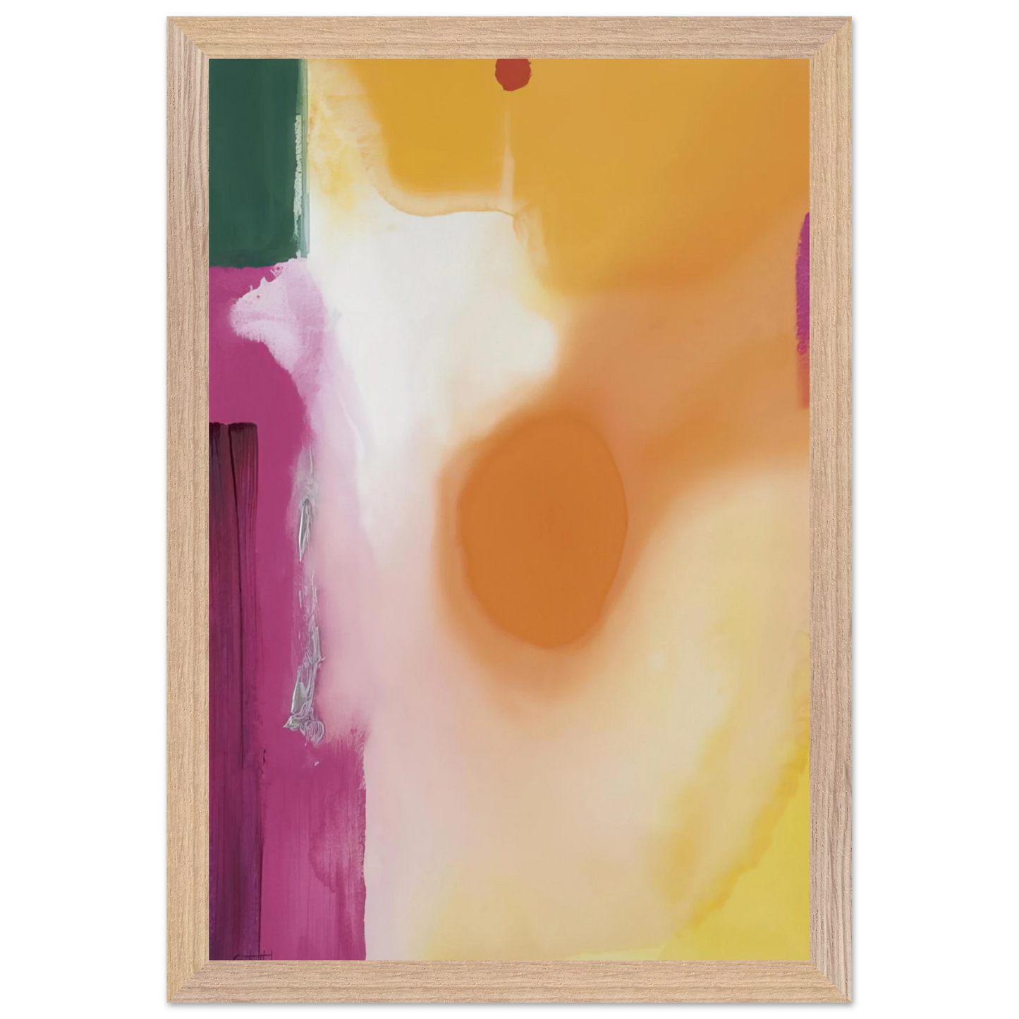 Helen Frankenthaler - Bullseye - 1989 Wall art - 15x20 cm / 6x8 inches - Premium Wooden Framed Poster With Fine Art Paper - Black frame