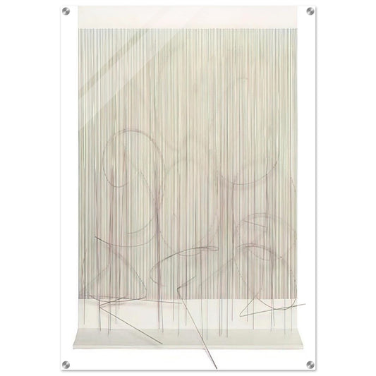 ESCRITURA ROSA PANTA - Jesus Rafael Soto Acrylic Print - 70x100 cm / 28x40″ inches