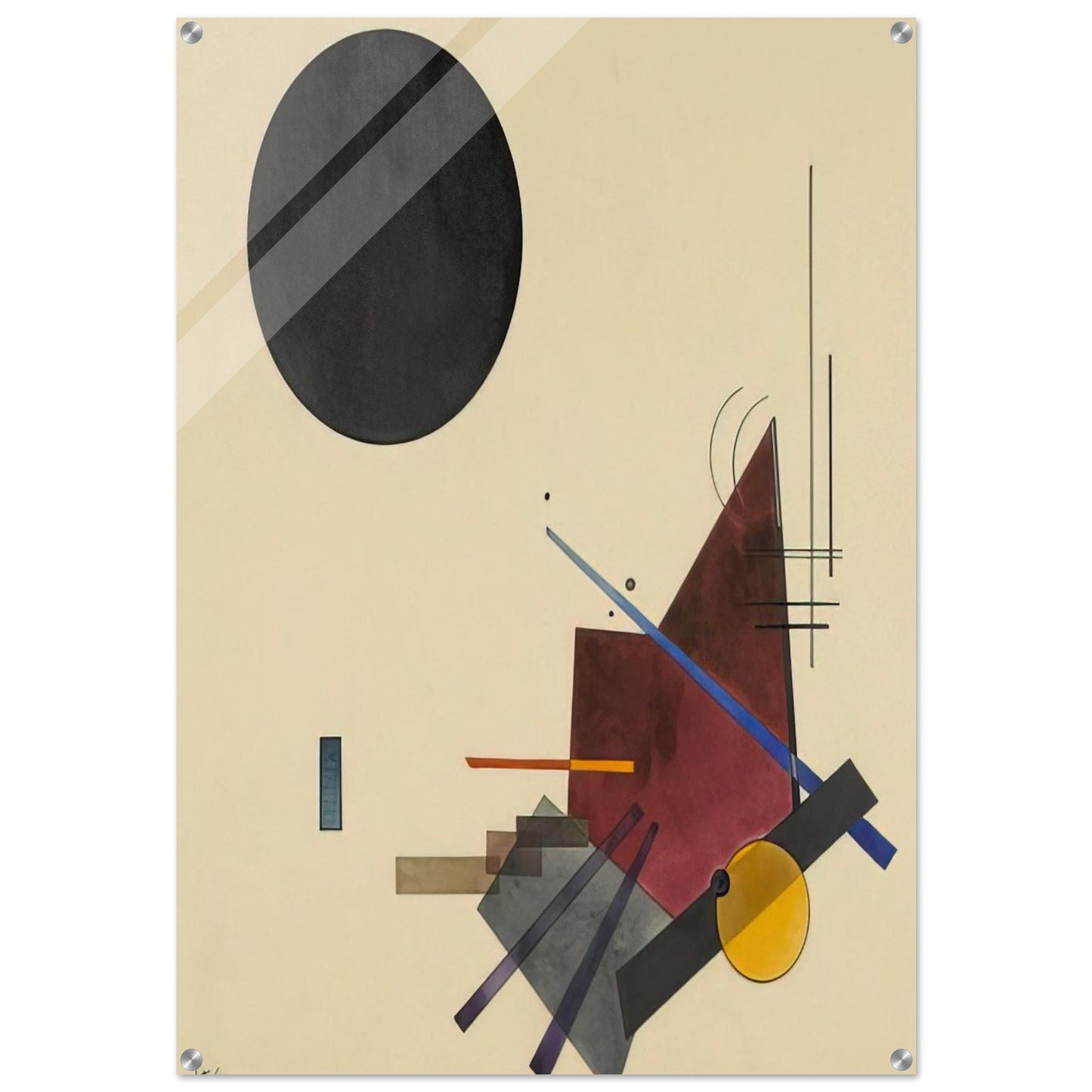 BLACK RELATIONSHIP 1924 - Wassily Kandinsky Acrylic Print - 70x100 cm / 28x40″ inches | Wassily Kandinsky Wall Art | Wassily Kandinsky Prints