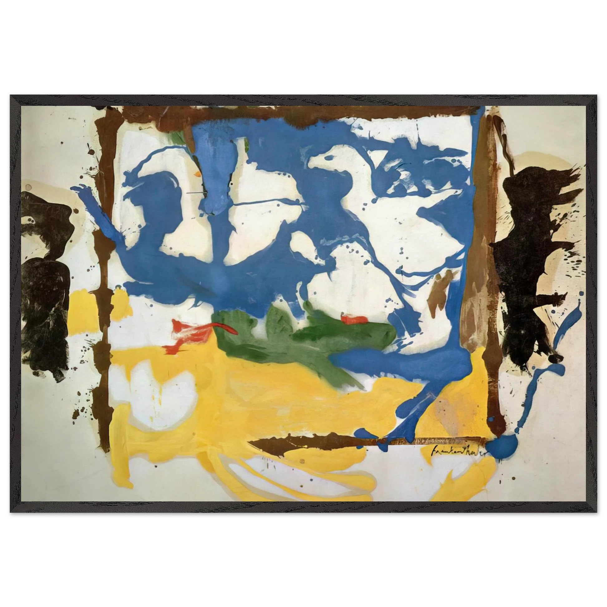 Swan Lake 2 - 1961 - Helen Frankenthaler Framed Art Print – Black Wooden Frame - Default Title - -Framed Art Print