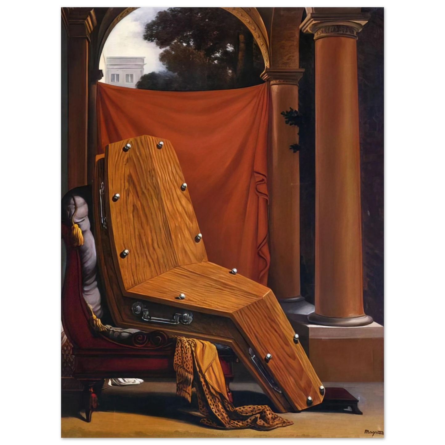 Rene Magritte - PERSPECTIVE MADAME R%C3%A9CAMIER DE DAVID 1950 Fine Art Poster - Default Title