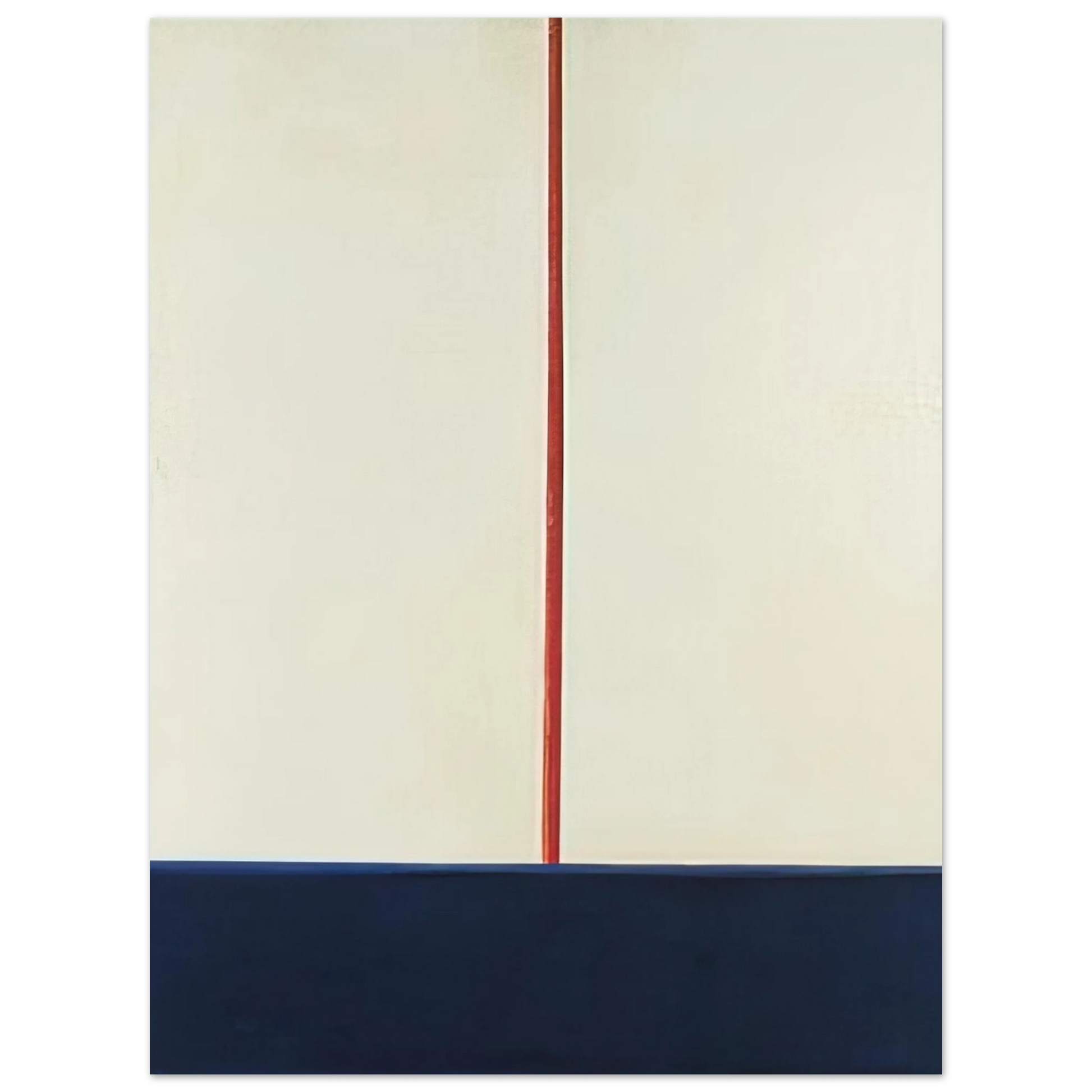 Blinky Palermo - KOMPOSITION BLAU ROT AUF WEISS 1965 Fine Art Poster - Default Title