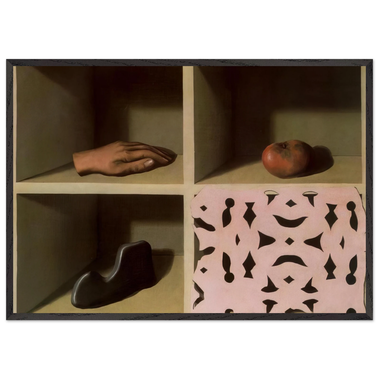 ONE NIGHT MUSEUM 1927 - Rene Magritte Framed Art Print – Black Wooden Frame - Default Title - -Framed Art Print