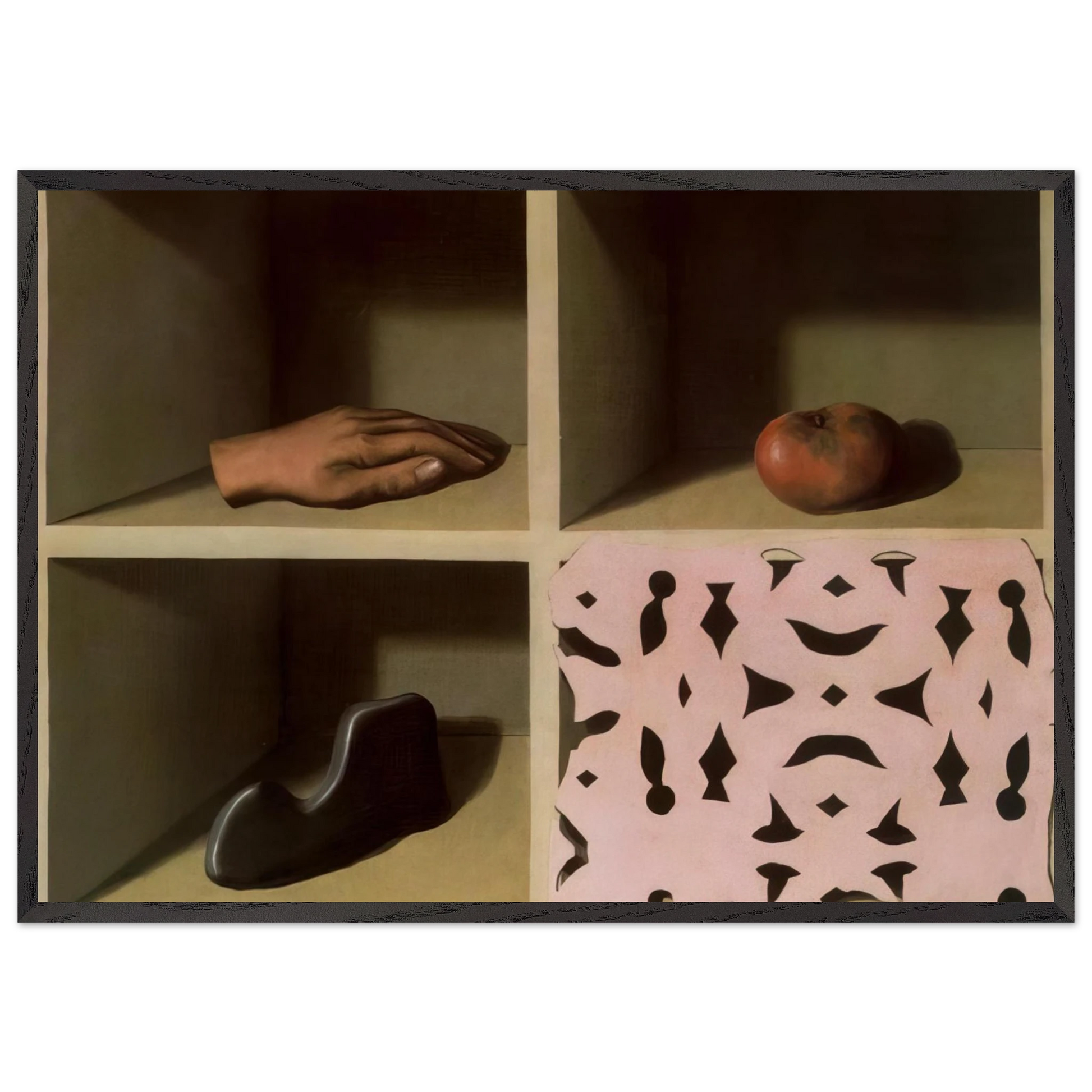 ONE NIGHT MUSEUM 1927 - Rene Magritte Framed Art Print – Black Wooden Frame - Default Title - -Framed Art Print