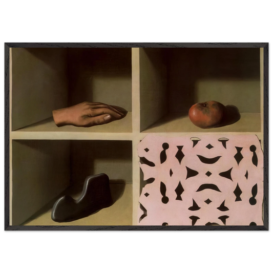 ONE NIGHT MUSEUM 1927 - Rene Magritte Framed Art Print – Black Wooden Frame - Default Title - -Framed Art Print