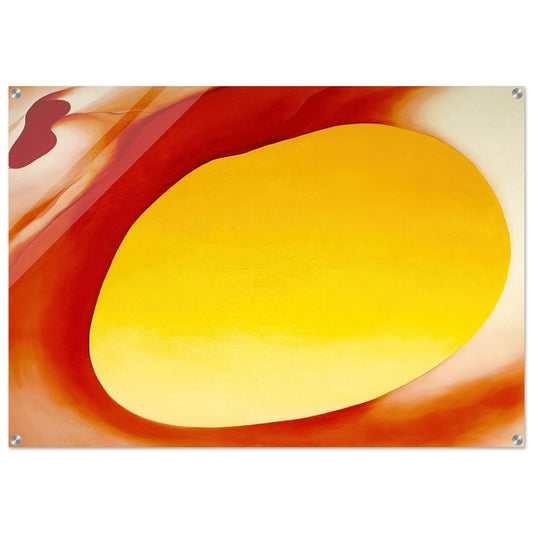 Pelvis Series - Red with Yellow - Georgia O'Keeffe Acrylic Print - 70x100 cm / 28x40″ inches