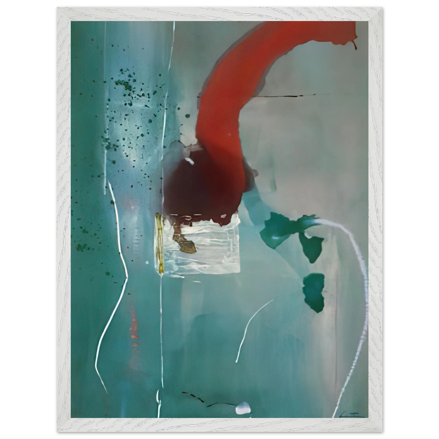 Helen Frankenthaler - Square One - 1985 Wall art - A1 (59.4 x 84.1  cm) - Premium Wooden Framed Poster With Fine Art Paper - Wood frame
