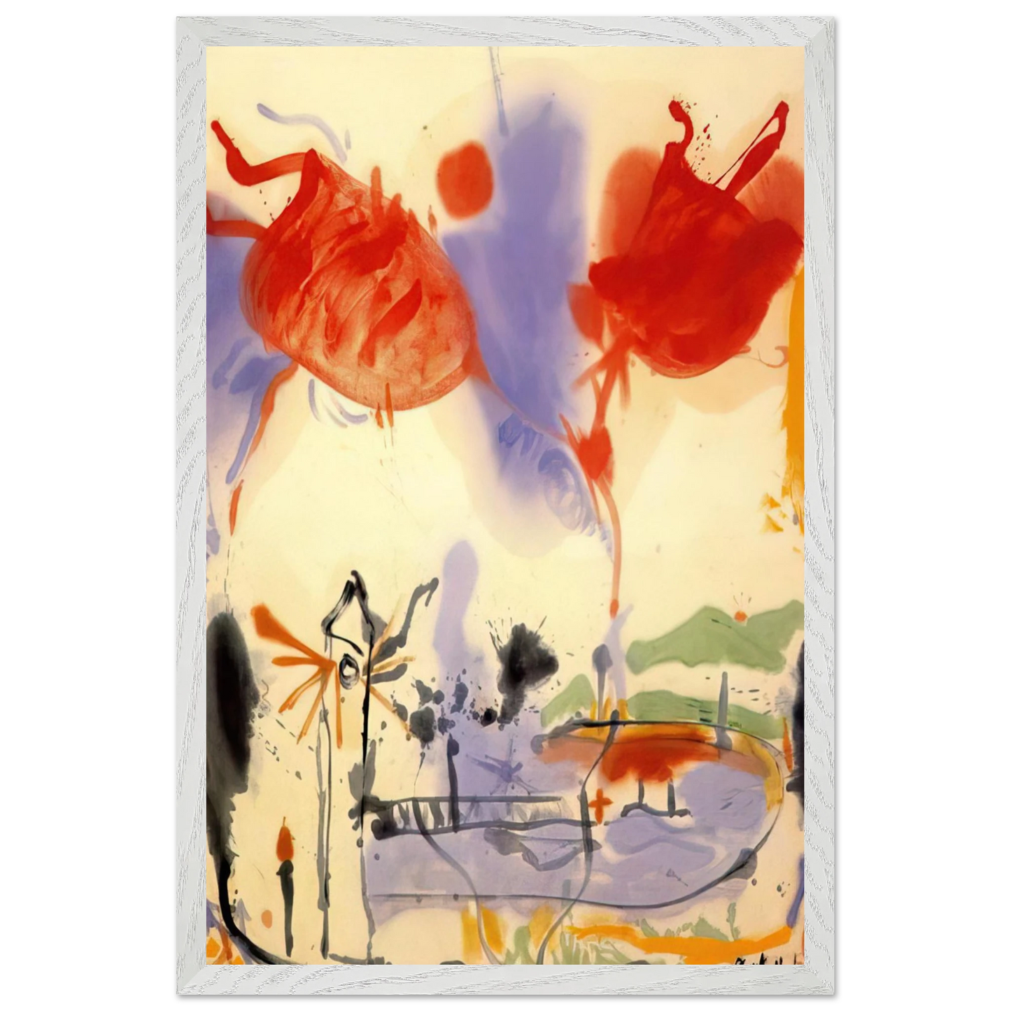 Helen Frankenthaler - Round Trip - 1957 Wall art - 50x70 cm / 20x28 inches - Fine Art Poster - -