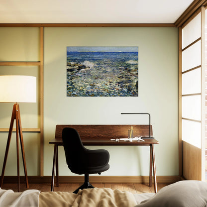 Surf, Isles of Shoals - Childe Hassam Brushed Aluminum Print - 70x100 cm / 28x40 inches | Childe Hassam Aluminum Print | Childe Hassam Prints