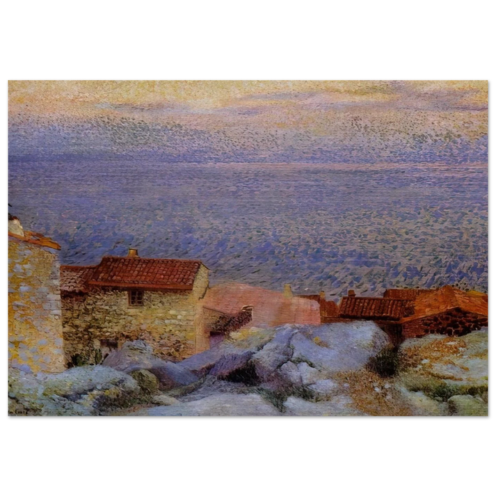 Coastal Landscape - Henri-Edmond Cross Brushed Aluminum Print - 70x100 cm / 28x40 inches | Henri-Edmond Cross Aluminum Print | Henri-Edmond Cross Prints