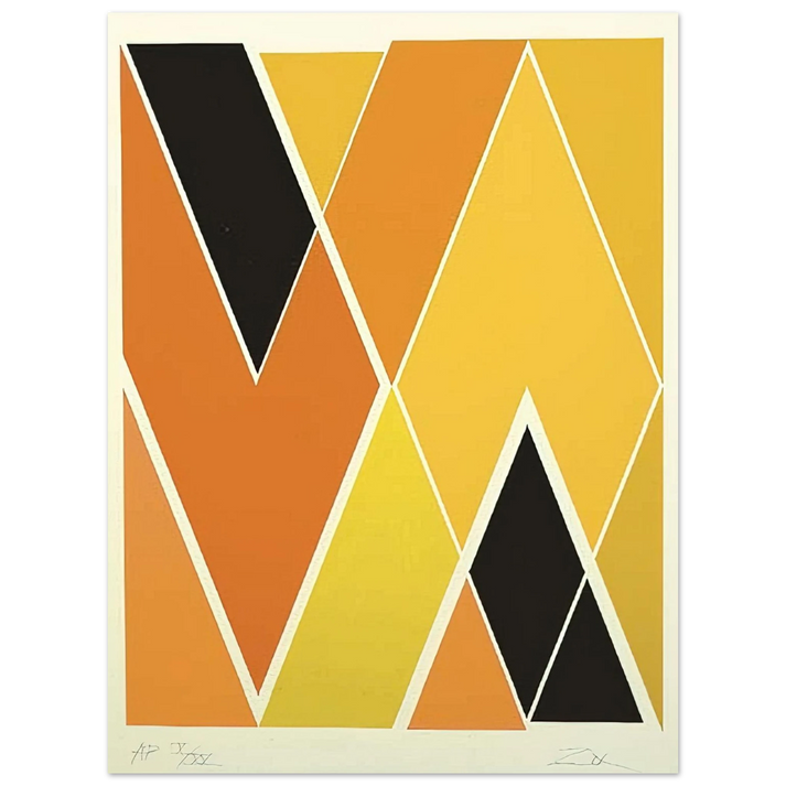Larry Zox - Double Diamond - Hard Edge Painting  75x100 cm / 30x40inches Fine Art Poster