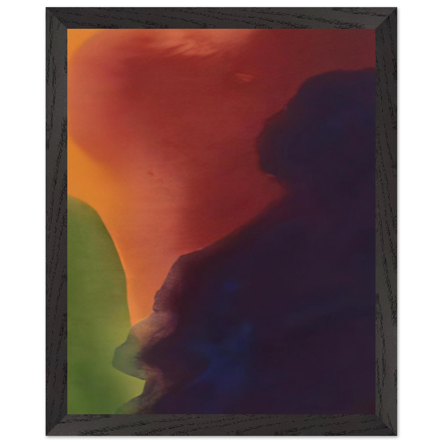 Helen Frankenthaler - Blue Atmosphere III - 1963 Wall art - 13x18 cm / 5x7 inches - Premium Wooden Framed Poster With Fine Art Paper - White frame