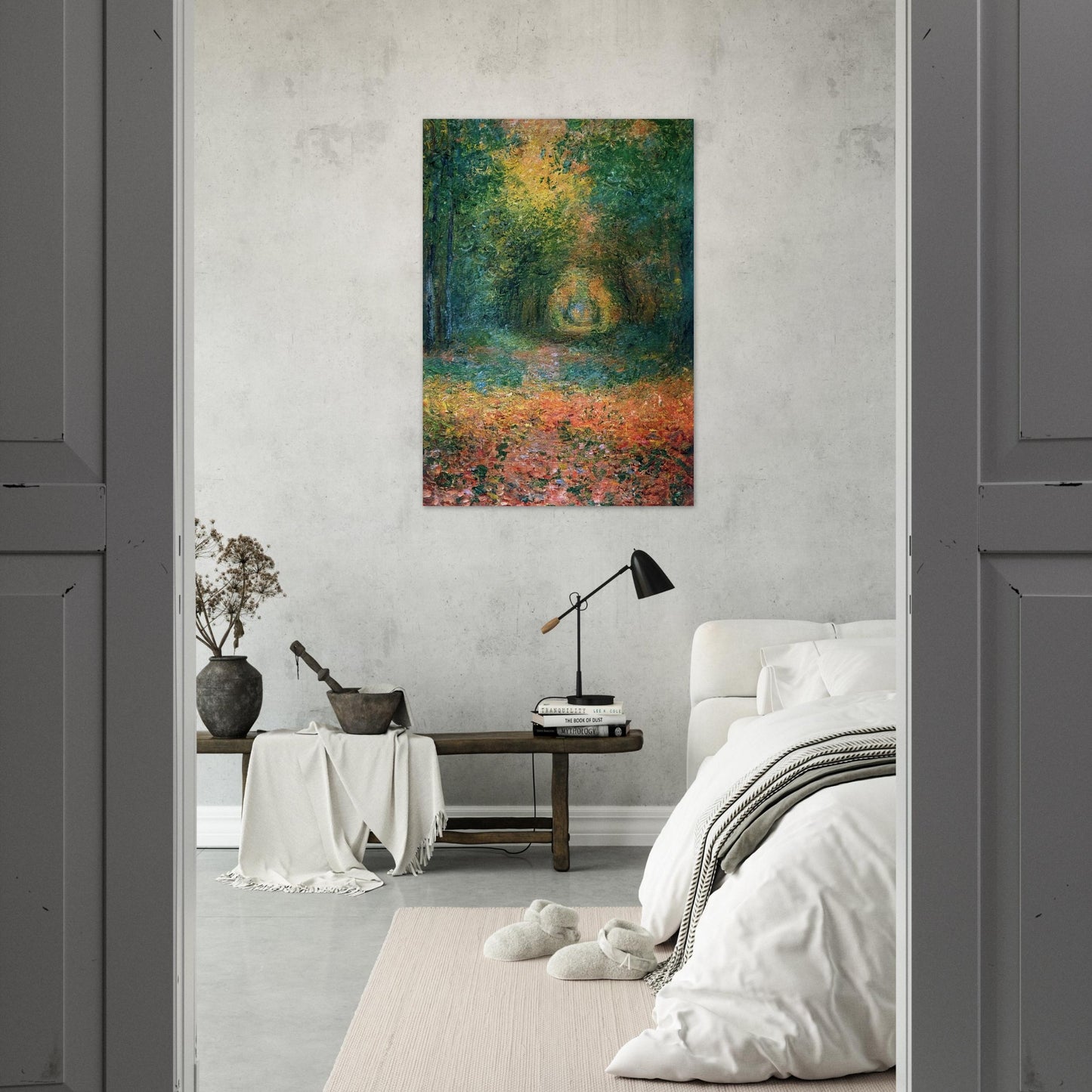 The Undergrowth in the Forest of Saint-Germain - claude monet Brushed Aluminum Print - 70x100 cm / 28x40 inches | claude monet Aluminum Print | claude monet Prints