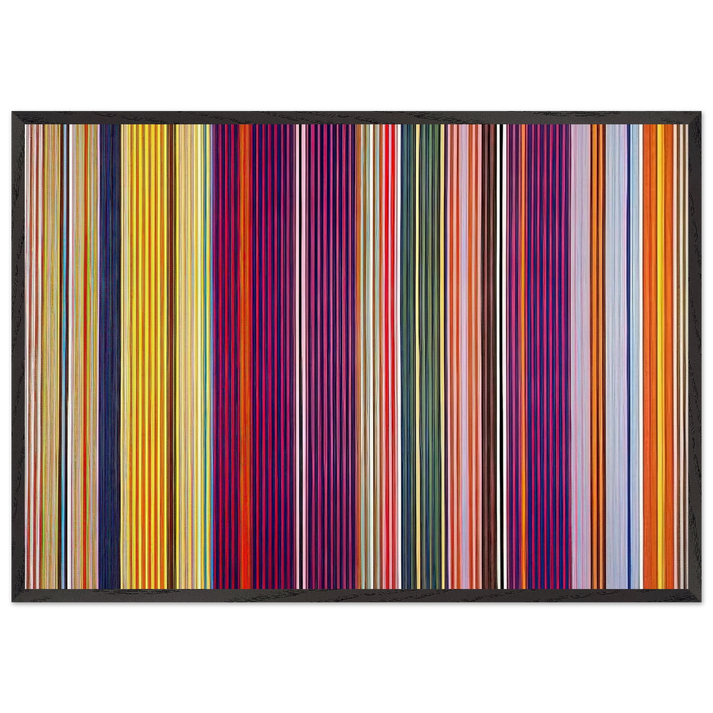 Dr Peppercorn - 1967 - Gene Davis 70x100 cm / 28x40 inches Framed Art Print – Black Wooden Frame