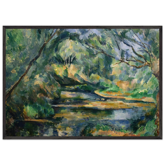 The Brook - Paul Cezanne Framed Art Print – Black Wooden Frame - Default Title - -Framed Art Print