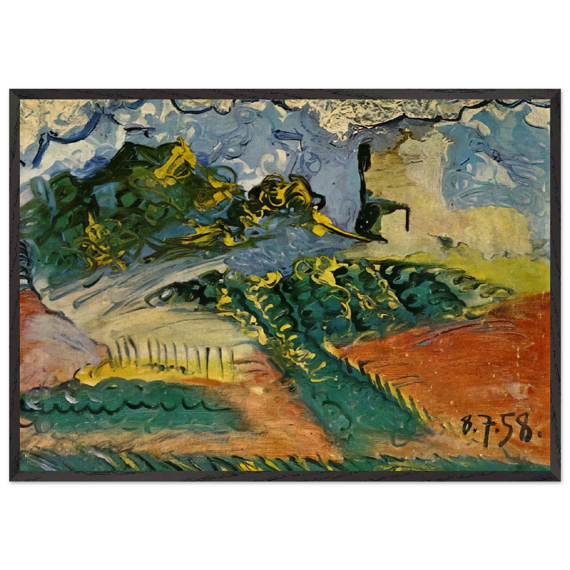 Untitled - 1958 N1 - Pablo Picasso Framed Art Print – Black Wooden Frame - Default Title - -Framed Art Print