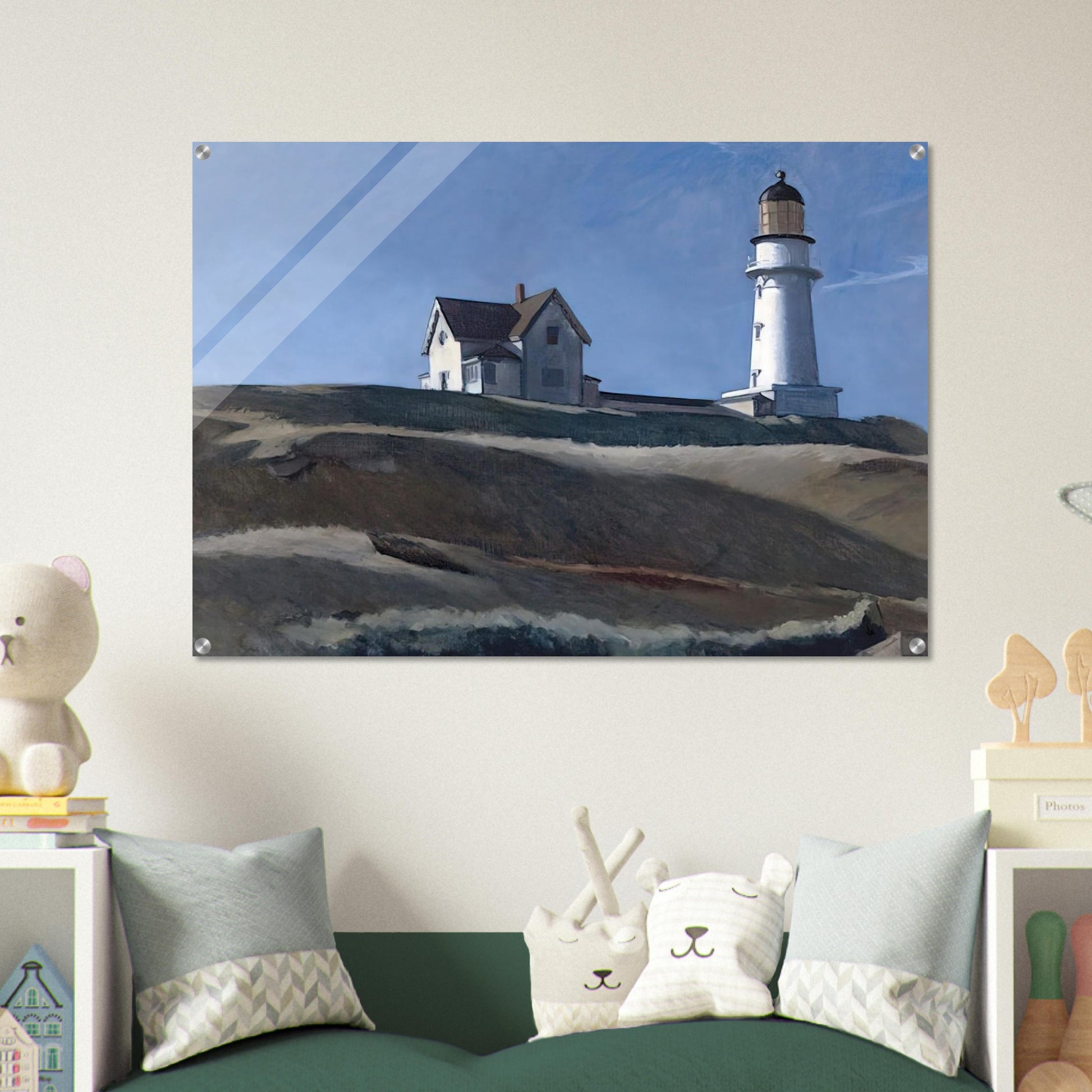 Lighthouse HIll - Edward Hopper Acrylic Print - 70x100 cm / 28x40″ inches | Edward Hopper Wall Art | Edward Hopper Prints