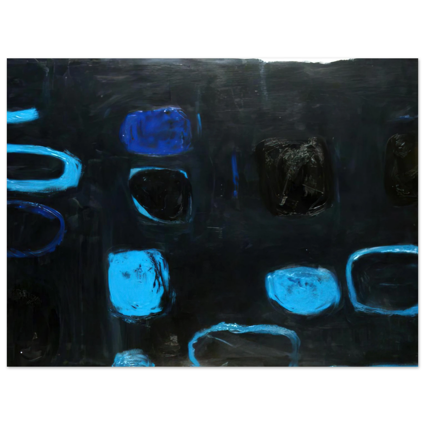 William Scott - Composition with Blue and Black - 1959 Fine Art Poster - Default Title