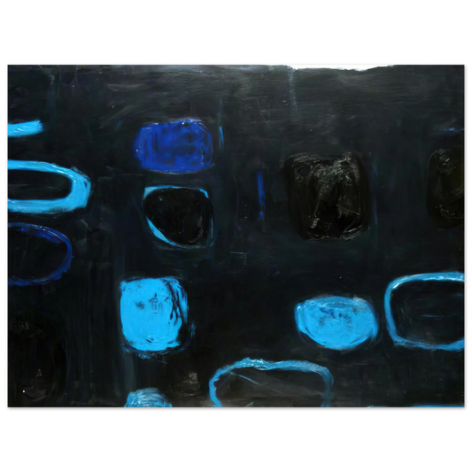 William Scott - Composition with Blue and Black - 1959 Fine Art Poster - Default Title