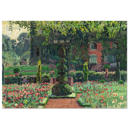 GARDEN IN SUMMER 1924 - Theo van Rysselberghe Brushed Aluminum Print - 70x100 cm / 28x40 inches | Theo van Rysselberghe Aluminum Print | Theo van Rysselberghe Prints