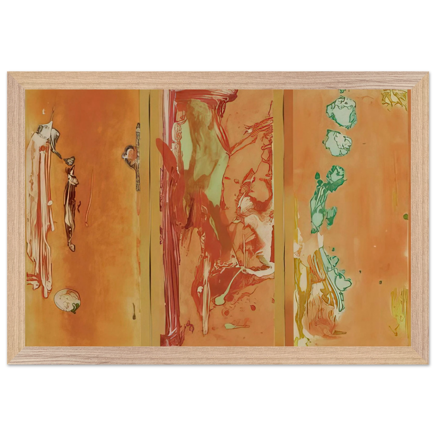 Helen Frankenthaler - Gateway - 1988 Wall art - 70x100 cm / 28x40 inches - Premium Wooden Framed Poster With Fine Art Paper - Black frame