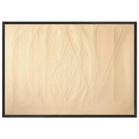 ALPHABET 1969 - Jasper Johns Framed Art Print – Black Wooden Frame - Default Title - -Framed Art Print