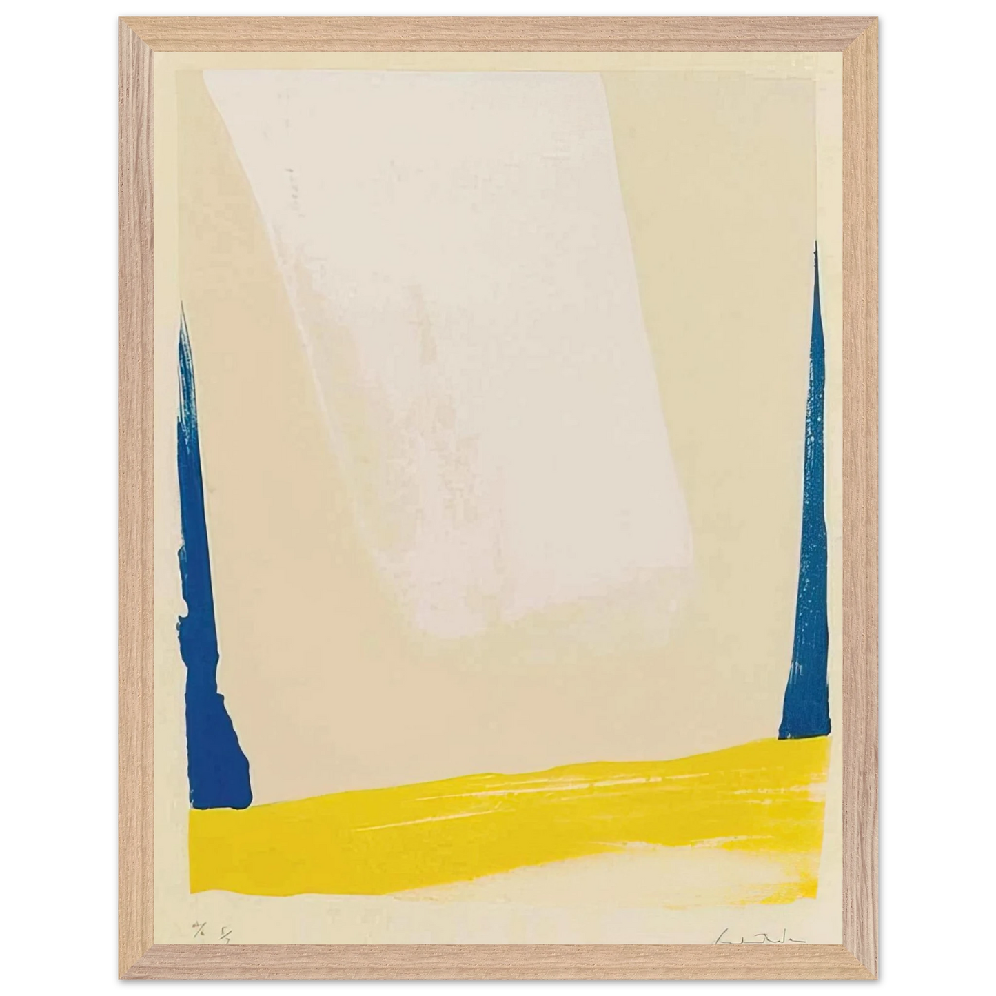 Helen Frankenthaler - White Portal - 1967 Wall art - A2 (42 x 59.4  cm) - Premium Wooden Framed Poster With Fine Art Paper - White frame