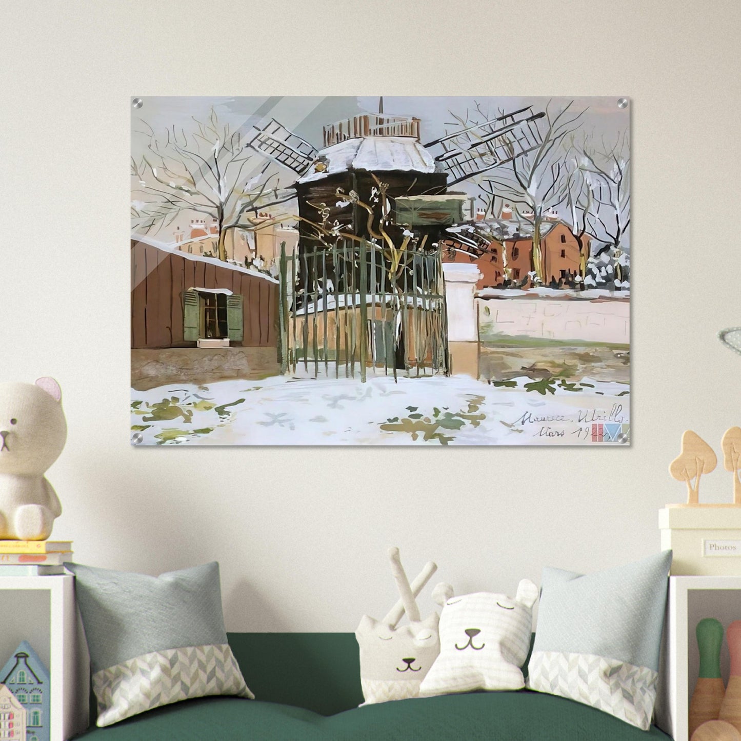 MOULIN DE LA GALETTE 2 - Maurice Utrillo Acrylic Print - 70x100 cm / 28x40″ inches | Maurice Utrillo Wall Art | Maurice Utrillo Prints