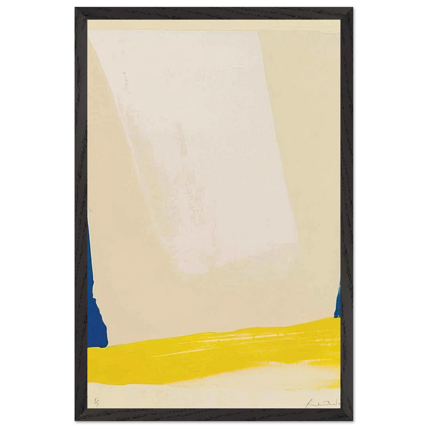 Helen Frankenthaler - White Portal - 1967 Wall art - 27x35 cm / 11x14 inches - Premium Wooden Framed Poster With Fine Art Paper - Wood frame