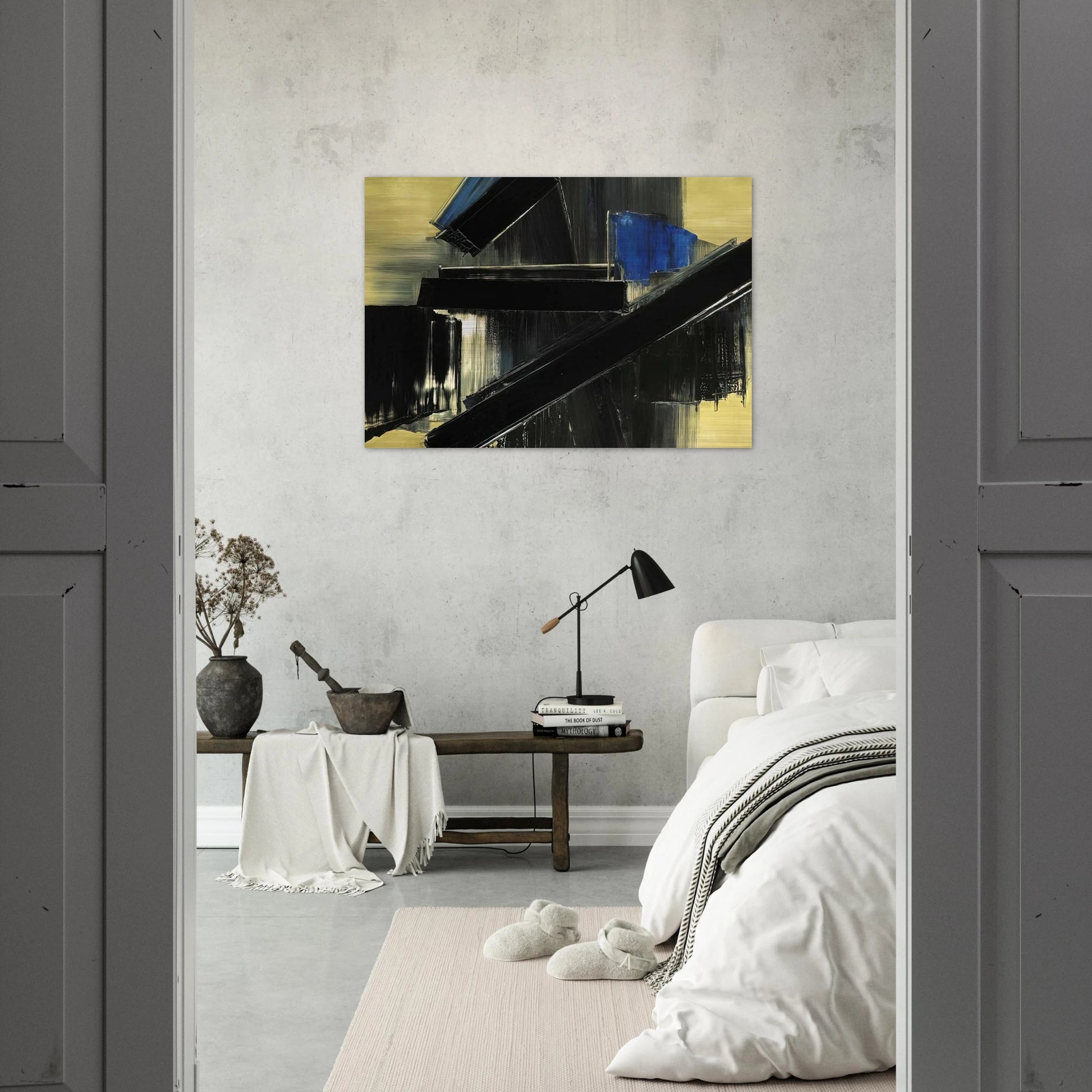 Peinture 21 Juillet 1958 - 1958 - Pierre Soulages Brushed Aluminum Print - 70x100 cm / 28x40 inches | Pierre Soulages Aluminum Print | Pierre Soulages Prints