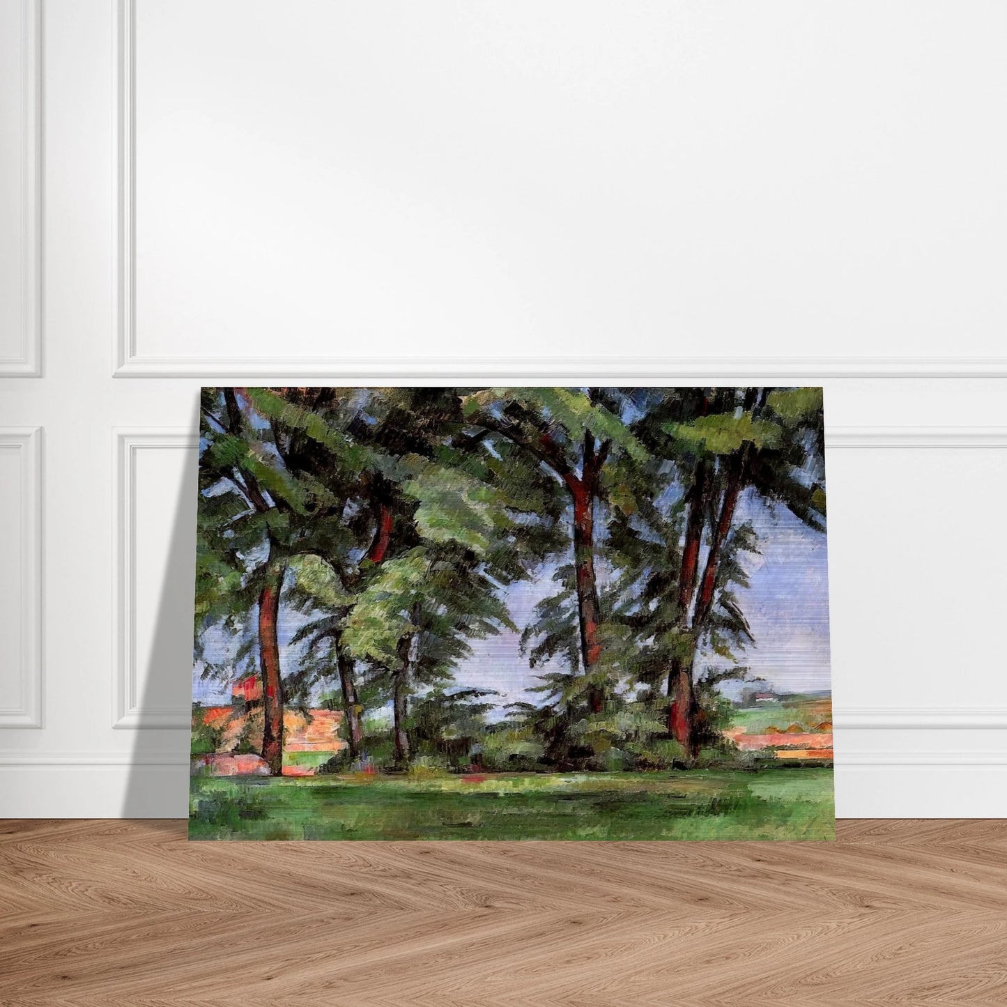Tall Trees at the Jas de Bouffan - Paul Cézanne Brushed Aluminum Print - 70x100 cm / 28x40 inches | Paul Cézanne Aluminum Print | Paul Cézanne Prints