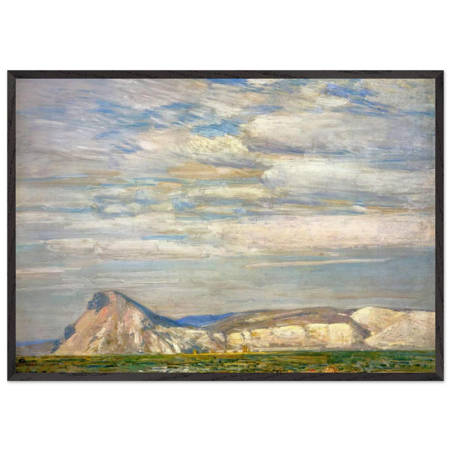 Harney Desert No 20 - Childe Hassam 70x100 cm / 28x40 inches Framed Art Print – Black Wooden Frame