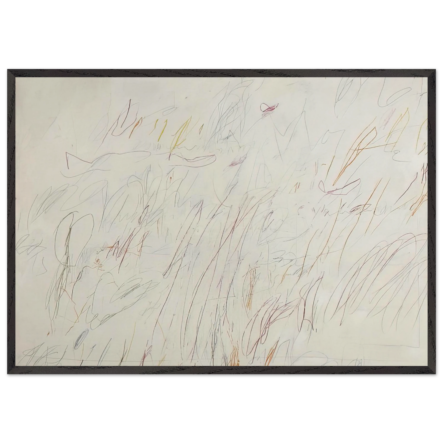 Sunset N1 - Cy Twombly Framed Art Print – Black Wooden Frame - Default Title - -Framed Art Print